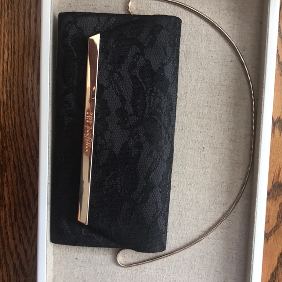 - Jenny packham #1 black lace clutch - Picture 1 of 5